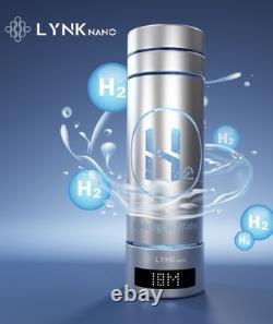 Bouteille d'eau Hydrogène H2 LynkNano 9000ppb PORTABLE & NUMÉRIQUE Gobelet à boire + Inhalateur