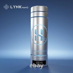 Bouteille d'eau Hydrogène H2 LynkNano 9000ppb PORTABLE & NUMÉRIQUE Gobelet à boire + Inhalateur