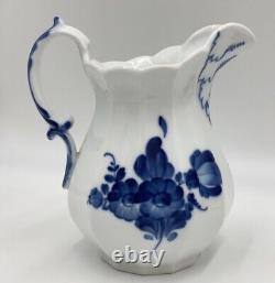 Broc Royal Copenhague Bleu Fleur Pichet d'eau Angulaire #443 Vintage comme neuf