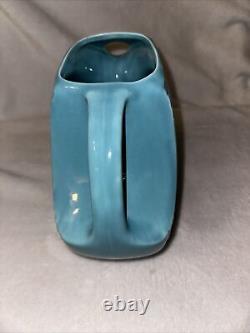 Brocante Fiesta Ware Grande Original Turquoise Blue Water Disc Pitcher Jug 7.25 H