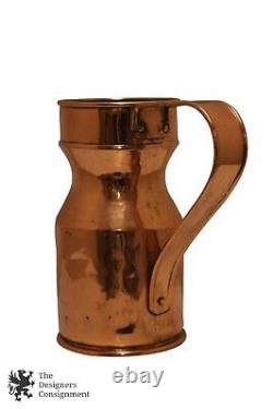 C'est L'antique Ca. 1880 Derverlea Dovetailed Copper Jug Pitcher England Water Milk Can