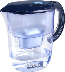 Carafe Filtrante Ultra Premium Eau Alcaline avec Filtre à Charbon 3,8L Bleue