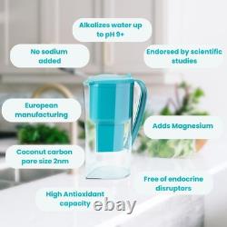 Carafe Filtrante d'Eau Hydrogène Alkaline Élimine le Fluor, le Chlore et les Microplastiques