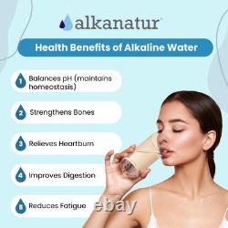 Carafe Filtrante d'Eau Hydrogène Alkaline Élimine le Fluor, le Chlore et les Microplastiques