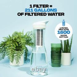 Carafe Filtrante en Verre Puro 1,3L Certifiée NSF avec 2 Filtres Durables