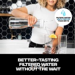 Carafe Filtrante en Verre Puro 1,3L Certifiée NSF avec 2 Filtres Durables