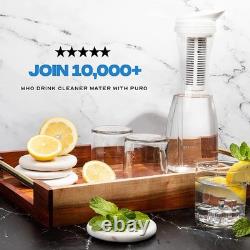 Carafe Filtrante en Verre Puro 1,3L Certifiée NSF avec 2 Filtres Durables