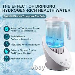 Carafe à Eau Hydrogène Générateur d'Eau Riche en Hydrogène Pichet par Électrolyse BPA F