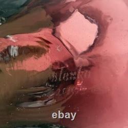 Carafe à eau Vintage Blenko en verre d'art 2003 Améthyste à double bec