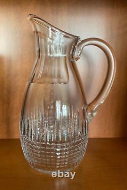 Carafe à eau à pichet à dents de scie Baccarat Nancy 48 oz 10H France