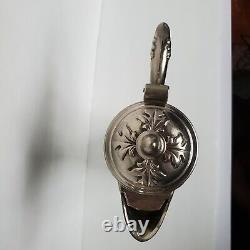Carafe à eau de vin en verre et argent vintage d'Italie 12