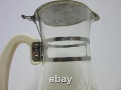 Carafe à eau en verre taillé Dn21 Showa rétro d'occasion