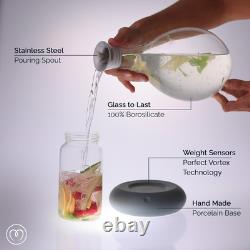 Carafe d'Eau Structurée en Tourbillon Technologie de Vortex Innovante Pichet Soufflé à la Main