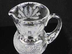 Carafe d'eau en cristal avec chardon d'Édimbourg en Écosse, 7 pouces
