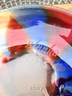 Carafe d'eau en verre artistique Blenko Confetti 11,5 USA avec étiquette Édition Limitée