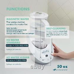 Carafe d'électrolyse d'eau hydrogène 50 oz, sans BPA et filtrée