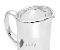 Carafe en Verre Deluxe 1L 1.5L Jus Eau Argent Fin