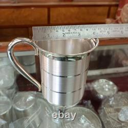 Carafe en argent pur 999 avec poignée, pichet à eau, ustensiles en argent faits main, cadeau