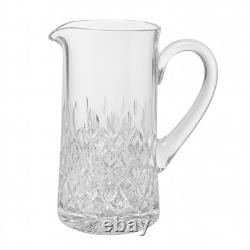 Carafe en cristal Tiffany & Co motif taillé en diamant 9 pouces barware pichet à eau et à jus