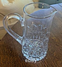 Carafe en cristal Tiffany & Co motif taillé en diamant 9 pouces barware pichet à eau et à jus