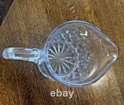 Carafe en cristal Tiffany & Co motif taillé en diamant 9 pouces barware pichet à eau et à jus