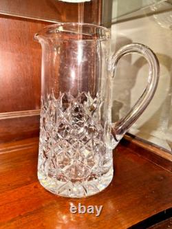 Carafe en cristal Tiffany & Co motif taillé en diamant 9 pouces barware pichet à eau et à jus