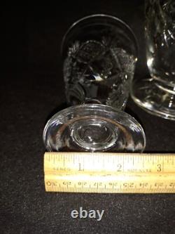 Carafe en cristal d'Édimbourg de 9'' avec 3 verres assortis - Marquée Écosse