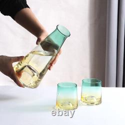 Carafe en cristal pour vin et eau avec boule en bois