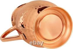 Carafe en cuivre pur de 70 oz faite à la main vintage, parfaite pour la santé et les cadeaux