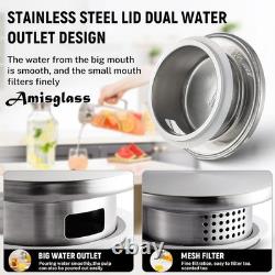 Carafe en verre Amisglass avec couvercle et poignée, carafes en verre en borosilicate, pichet à eau