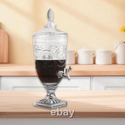 Carafe en verre claire, pichet d'eau froide, récipient à jus, pichet de thé glacé, robuste
