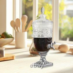 Carafe en verre claire, pichet d'eau froide, récipient à jus, pichet de thé glacé, robuste