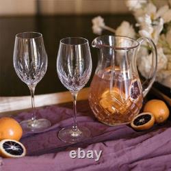 Carafe en verre transparent 57 oz Grande cruche à eau avec poignée Vaisselle durable pour J