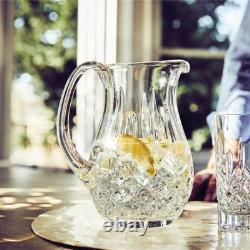 Carafe en verre transparent 57 oz Grande cruche à eau avec poignée Vaisselle durable pour J