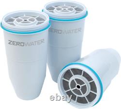 Carafe filtrante à eau de 12 tasses + 3 filtres de remplacement