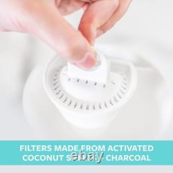 Carafe filtrante de 10 tasses incassable avec poignée en bambou