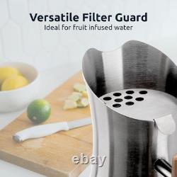 Carafe filtrante en acier inoxydable de 1,9 L avec réduction du chlore pour eau alcaline