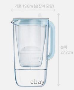 Carafe filtrante en verre BRITA 2,5 L avec 1 cartouche filtrante incluse