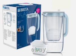 Carafe filtrante en verre BRITA 2,5 L avec 1 cartouche filtrante incluse