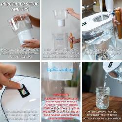 Carafes de filtration Epic Water Filters Pure pour l'eau potable, 10 tasses 150 gal filtres