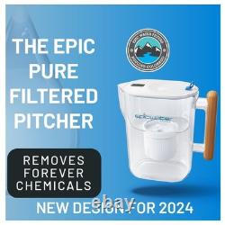Carafes de filtration Epic Water Filters Pure pour l'eau potable, 10 tasses 150 gal filtres