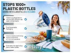 Carafes de filtration pure pour l'eau potable, filtre de 10 tasses 150 gallons, Tritan sans BPA