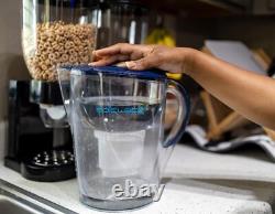 Carafes de filtration pure pour l'eau potable, filtre de 10 tasses 150 gallons, Tritan sans BPA