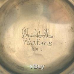 Christopher Wren Par Wallace Silver Plate Grand Pichet Eau 9 7/8