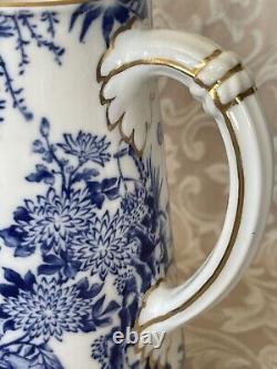 Cruche d'eau Royal Crown Derby Blue Mikado avec couvercle en porcelaine fine. Impeccable