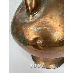 Cruche d'eau en cuivre antique Pichet en cuivre antique Ewer Mughal Persan Islamique