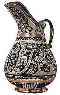 Cruche en cuivre pour boire, décorative et ancienne, pour l'Ayurveda