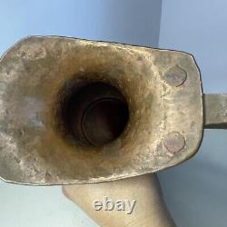 Cruche en cuivre vintage martelée à la main avec patine originale / Ancien pichet à eau en cuivre