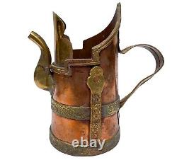 Cuivre Tibétain Eau Offrant Navire Bouddhique Nepali Pitcher Buvez Thé Jug Mug