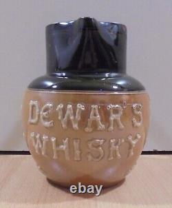 Dewar's Scotch Whisky Advertisign Vtg Royal Doulton Céramique Pitcher / Water Jug